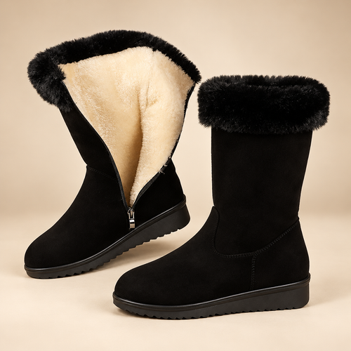 Ankle Boots with Arch Support and Warm Lining in Faux Leather 0
