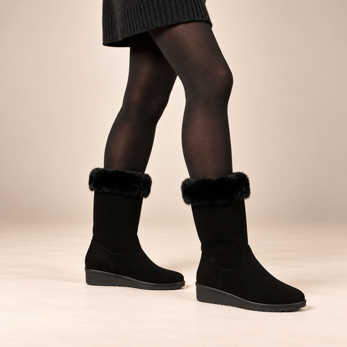 Ankle Boots with Arch Support and Warm Lining in Faux Leather 1