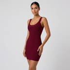 Bodycon Bandage Mini Dress Sleeveless With Low Neck 3