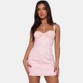 Bodycon Mini Dress with Lace Bust Sweetheart Neckline for Parties 0
