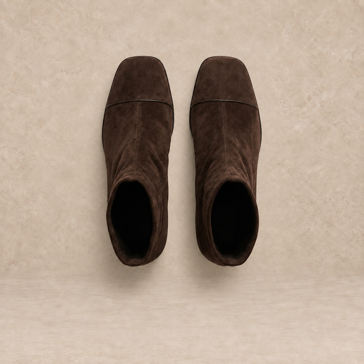 Brown Suede Ankle Boots with Block Heel 3