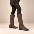Cowboy Boots for Women Faux Leather Classic Western Style 2