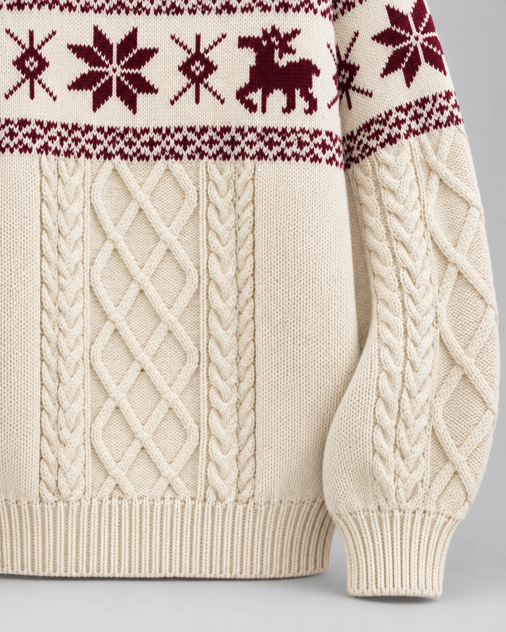 Fair Isle Christmas Jumper Cable Knit Oversized 4
