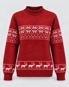 Fair Isle Christmas Jumper Mock Neck with Reindeer 4