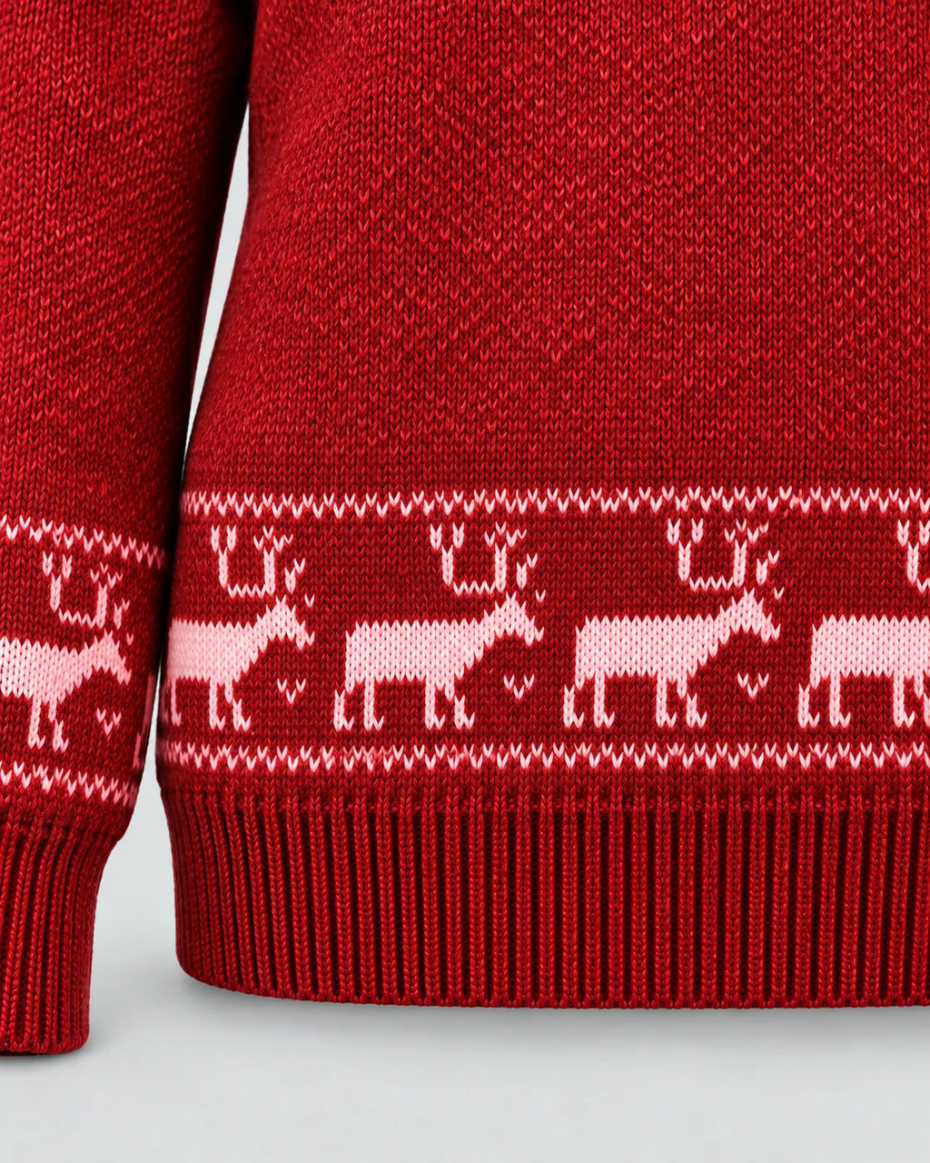 Fair Isle Christmas Jumper Mock Neck with Reindeer 6