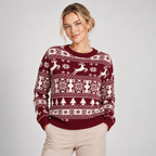 Fair Isle Christmas Jumper with Reindeer and Fir Trees 0