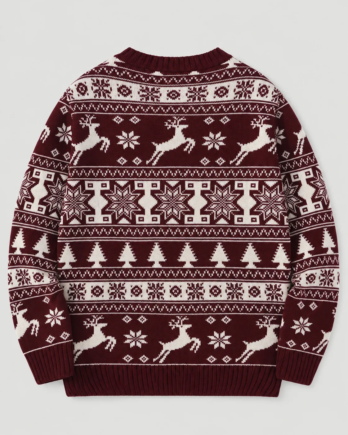 Fair Isle Christmas Jumper with Reindeer and Fir Trees 4