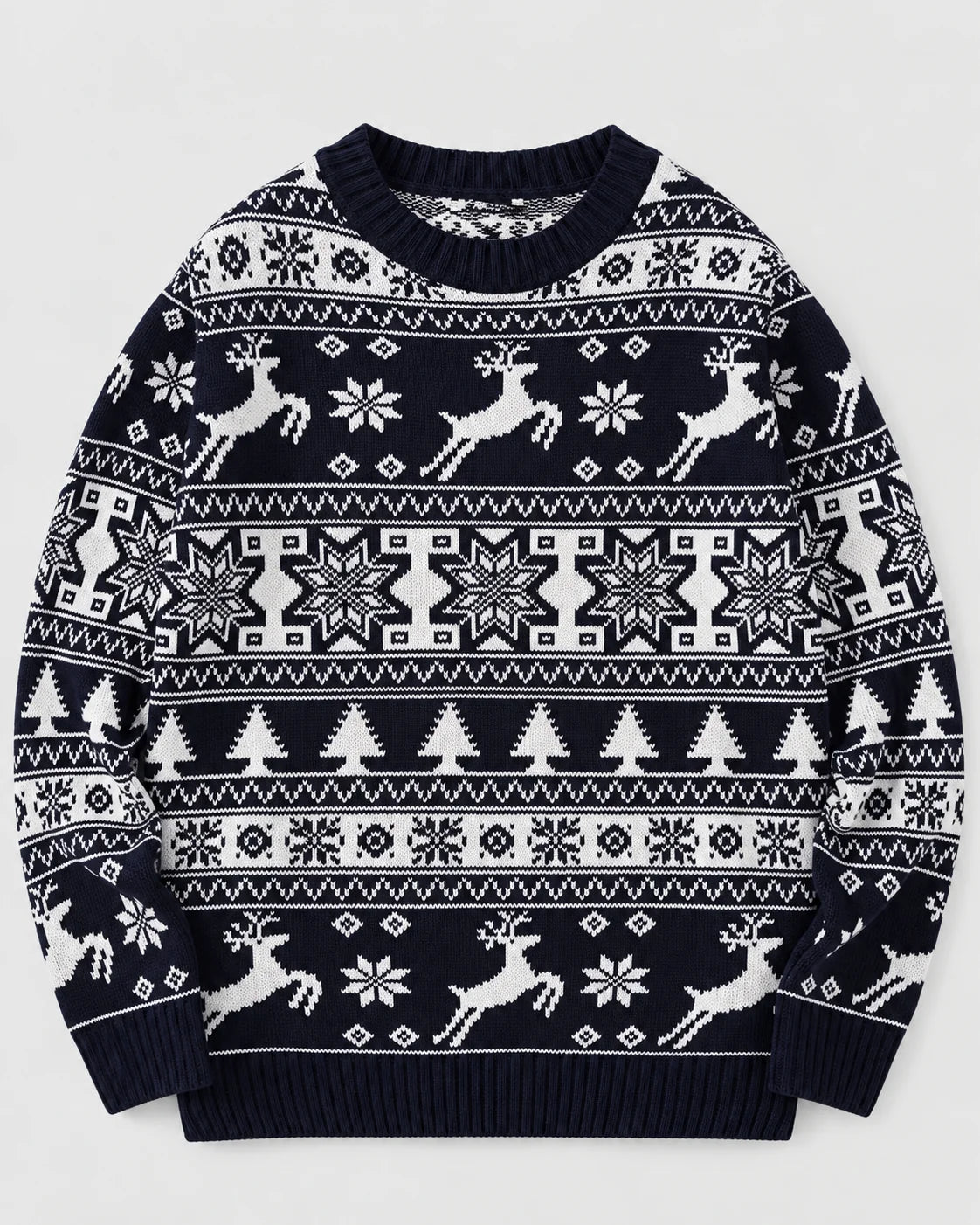 Fair Isle Christmas Jumper with Reindeer and Fir Trees 6