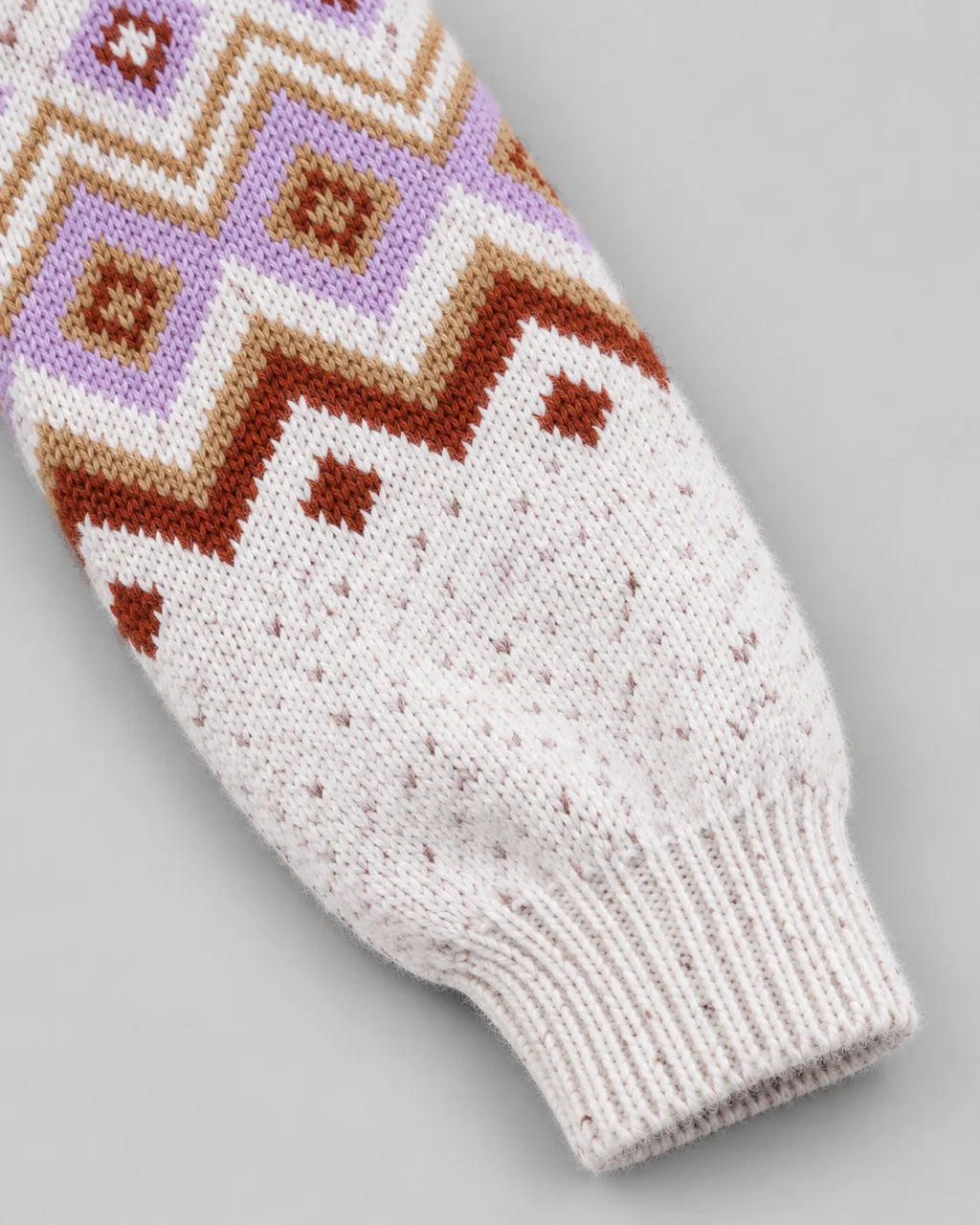 Fair Isle High Neck Jumper Relaxed Fit Nordic Pattern Cotton Blend 6
