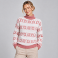Fair Isle Turtleneck Jumper with Snowflake Pattern 0