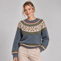 Fairisle Jumper Women Crew Neck Relaxed Fit 0