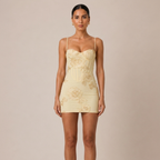 Floral Corset Mini Dress in Polyester for Wedding Guests or Events 0