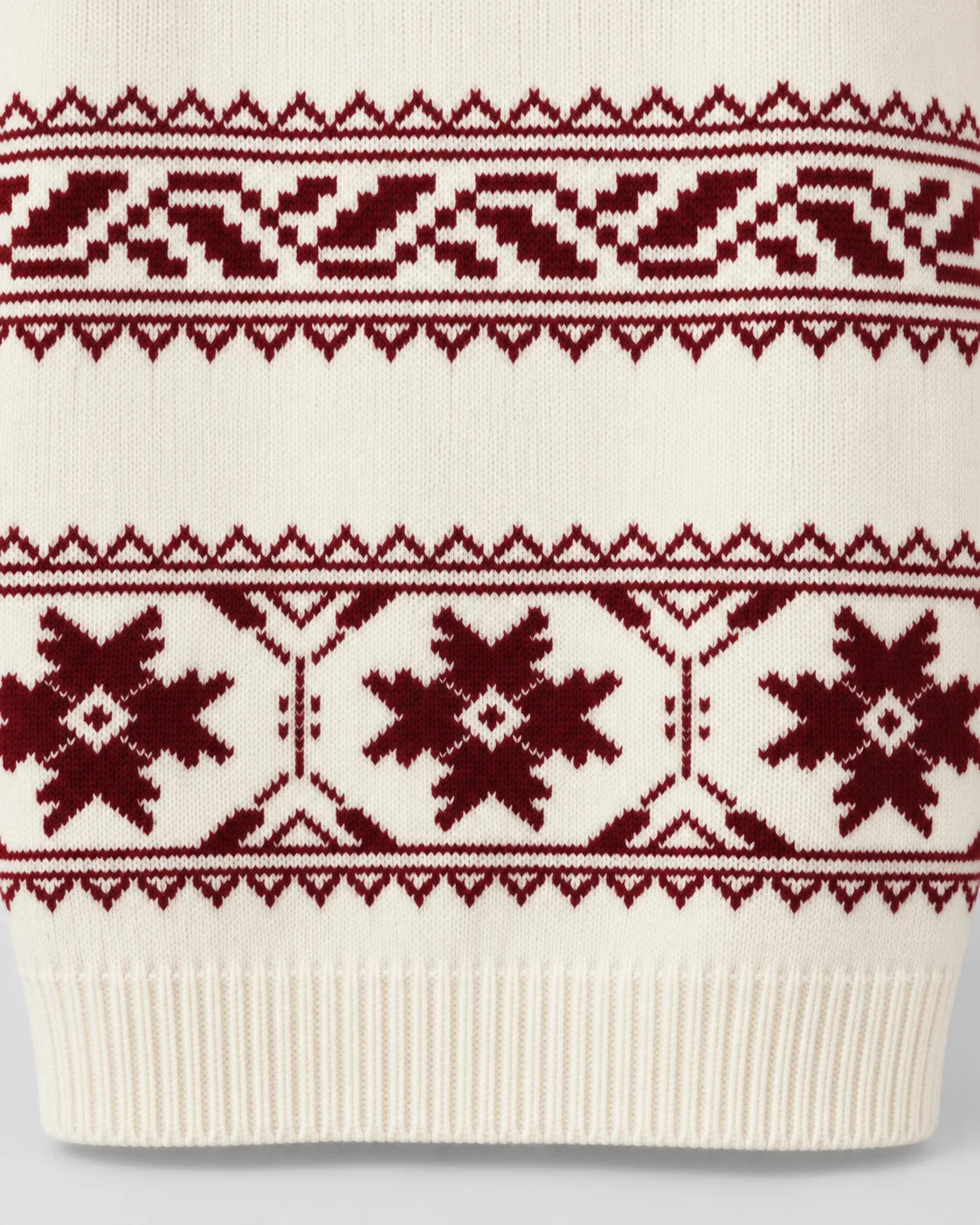 Ivory Fair Isle Jumper Relaxed Fit Snowflake Pattern Cotton Blend 6