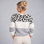 Leopard Print Jumper Women Crew Neck 2