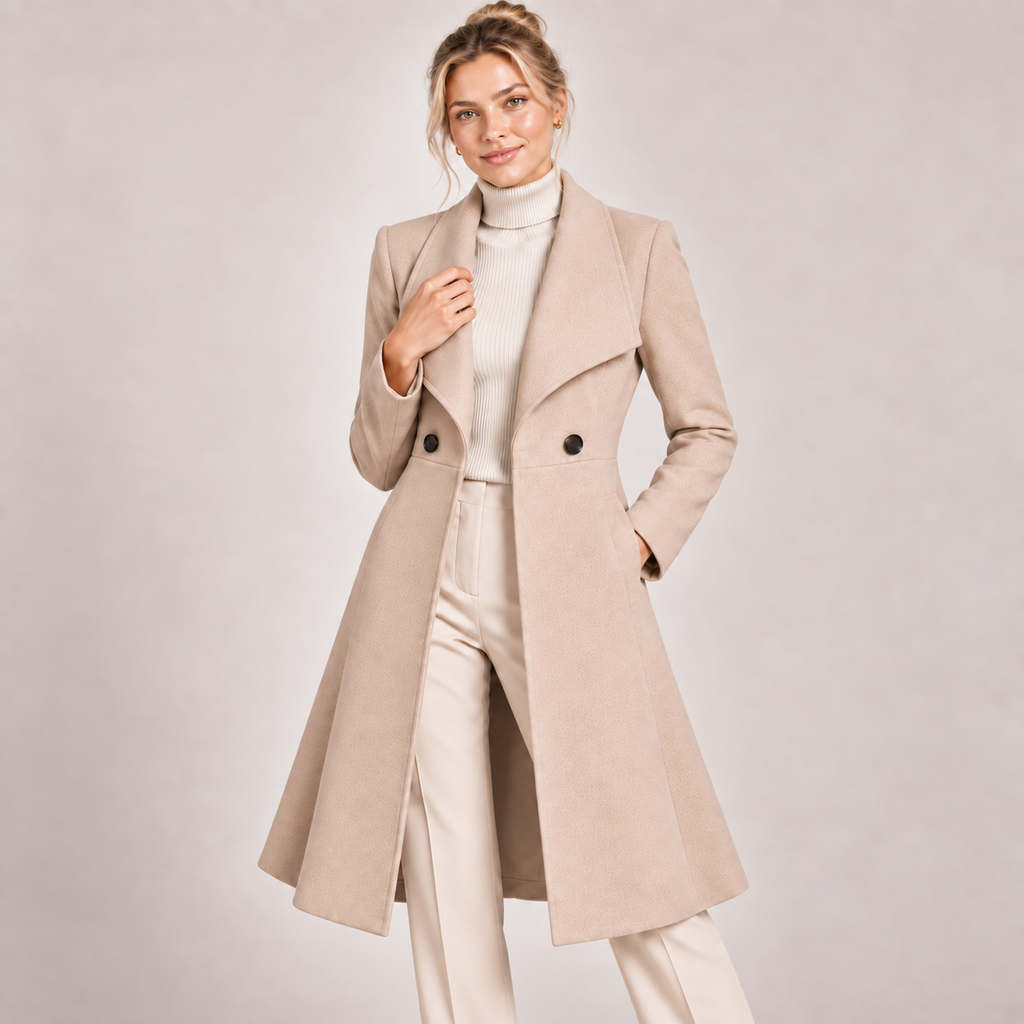 Long Coat Women Tailored with Wide Lapels 4