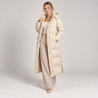 Long Puffer Winter Coat with Hood Oversized Quilted Maxi Length 1