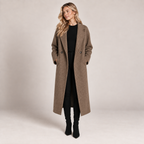 Long Wool Coat Women Double Breasted Oversized Wool Blend 6
