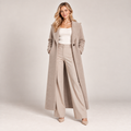 Long Wool Overcoat Women Relaxed Fit Shawl Collar 0
