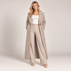 Long Wool Overcoat Women Relaxed Fit Shawl Collar 0