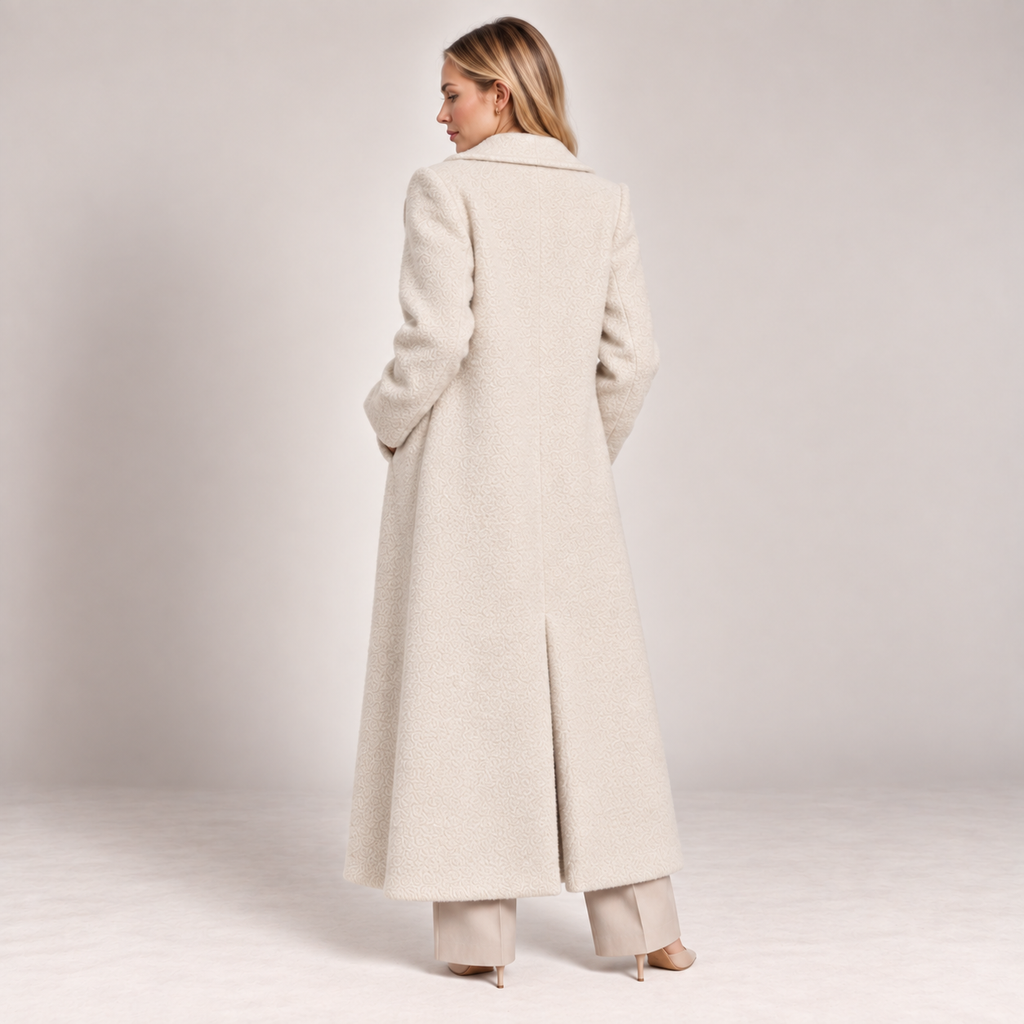 Long Wool Overcoat Women Relaxed Fit Shawl Collar 4