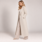 Long Wool Overcoat Women Relaxed Fit Shawl Collar 5