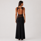 Maxi Dress with Low Back and Lace Waistband 2