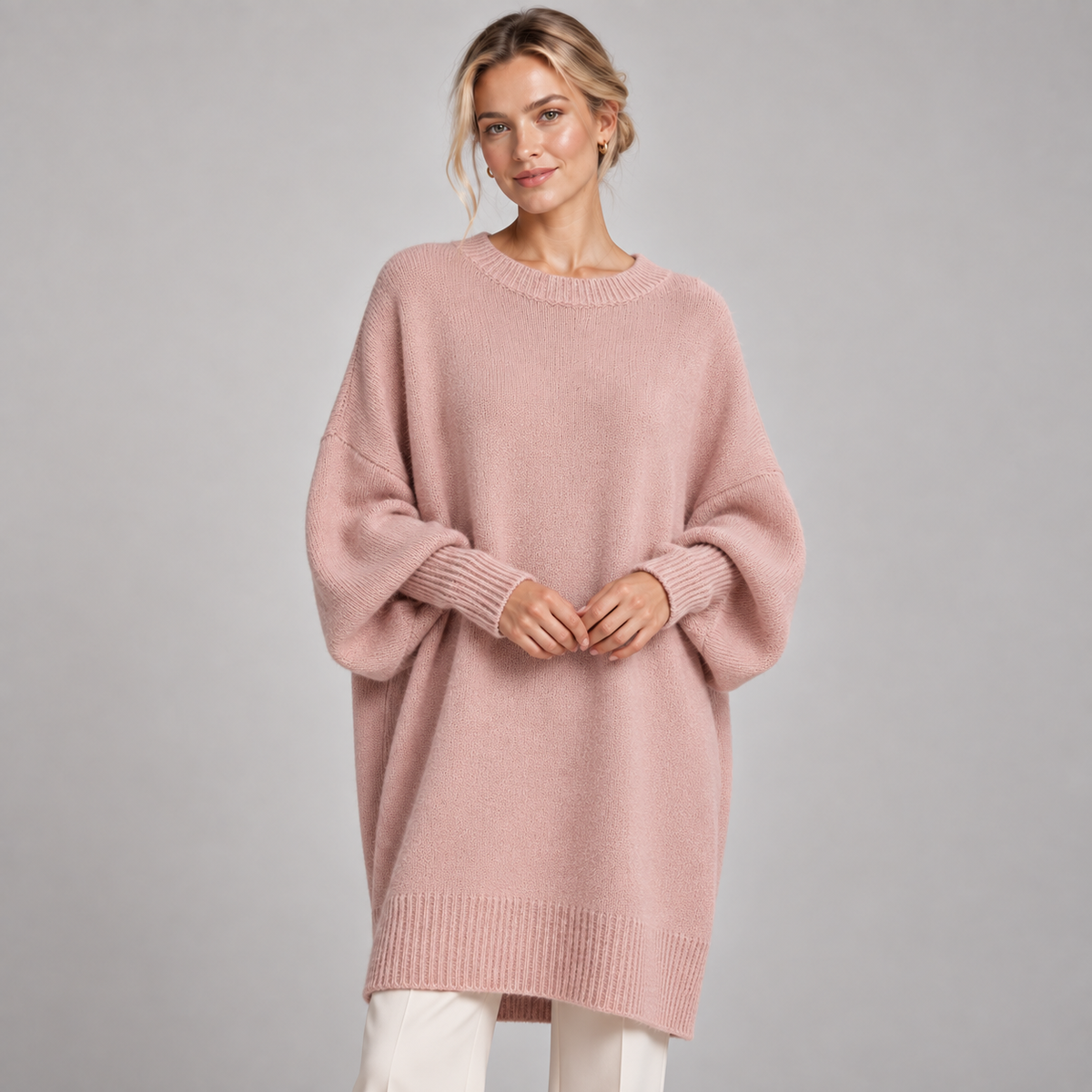 Oversized Jumper Women Poncho Style Fit 3
