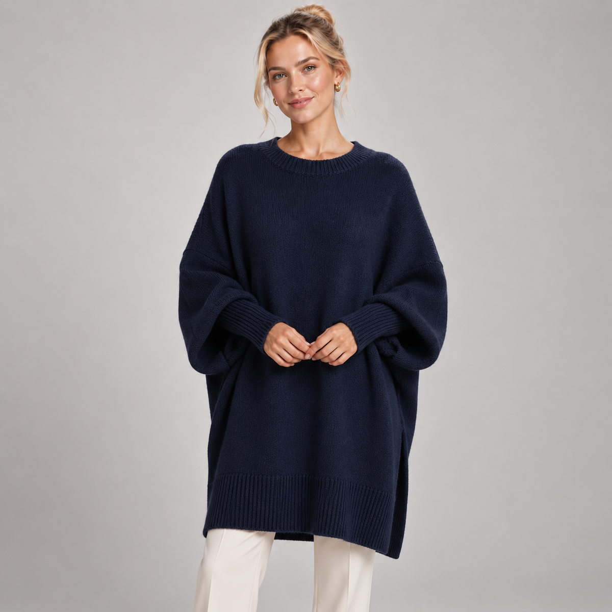 Oversized Jumper Women Poncho Style Fit 5