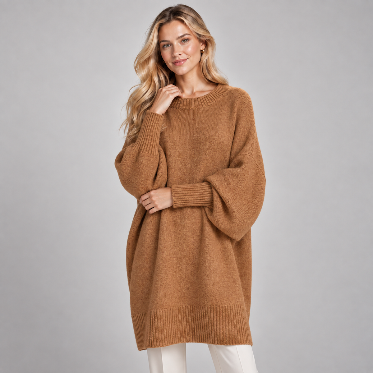 Oversized Jumper Women Poncho Style Fit 6