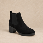 Platform Chelsea Boots in Suede with Block Heel 2