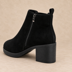 Platform Chelsea Boots in Suede with Block Heel 3