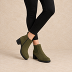 Platform Chelsea Boots in Suede with Block Heel 8