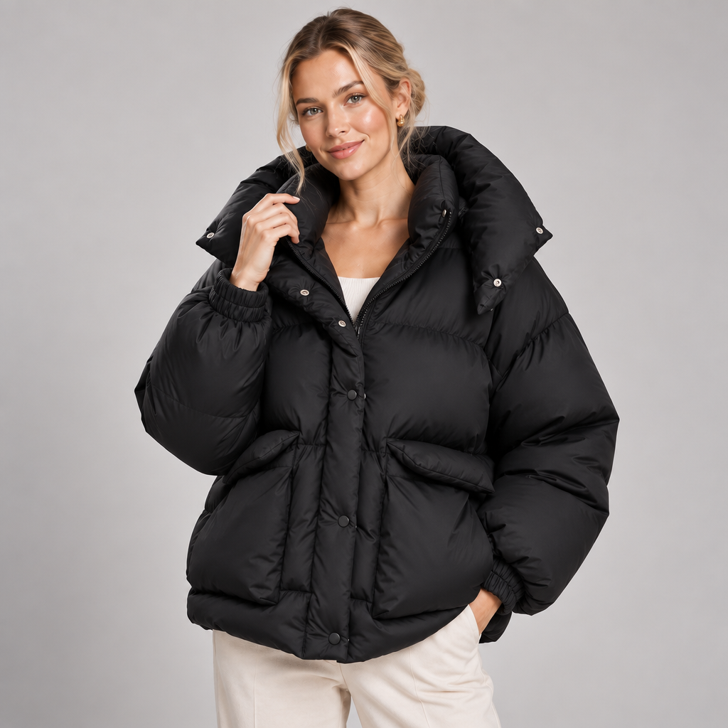 Puffer Jacket Women Oversized Hooded Quilted 1