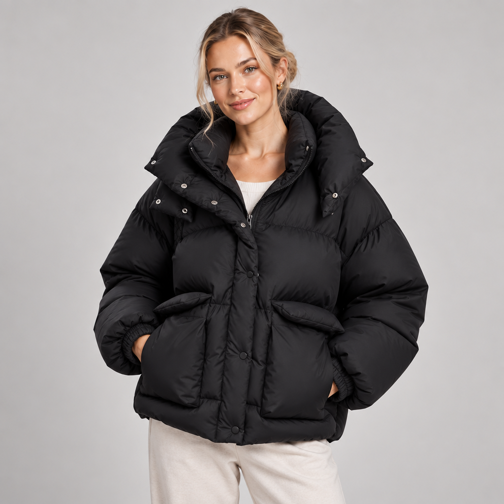 Puffer Jacket Women Oversized Hooded Quilted 2