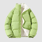 Puffer Jacket Women Quilted Fleece Lined High Neck with Zip Front 8