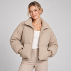 Quilted Puffer Jacket Women Lightweight Zip Front 0
