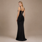 Satin Corset Maxi Dress with Lace-Up Back and Square Neck 18