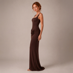 Satin Corset Maxi Dress with Lace-Up Back and Square Neck 27
