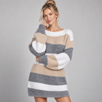 Striped Jumper Dress Women Oversized Knit 4