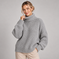Turtleneck Jumper Women Chunky Knit Oversized Fit 0