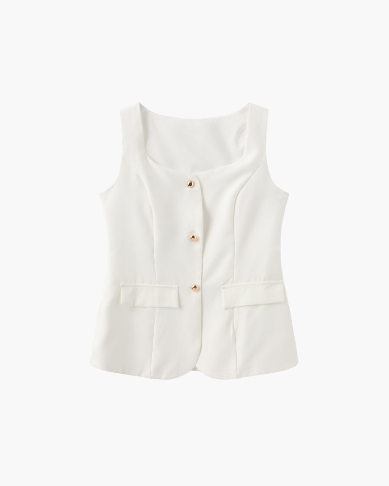 Women’s Tailored Blazer and Mini Skirt Set – Elegant Two-Piece Summer Co-Ord-Women's Two Piece Sets-White-S-Nausin