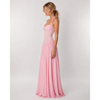 Maxi Dress with Floral Lace Detail and Sleeveless Design